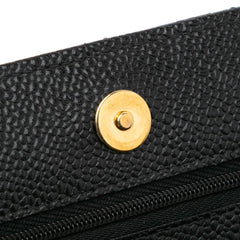 CC Quilted Caviar Wallet on Chain