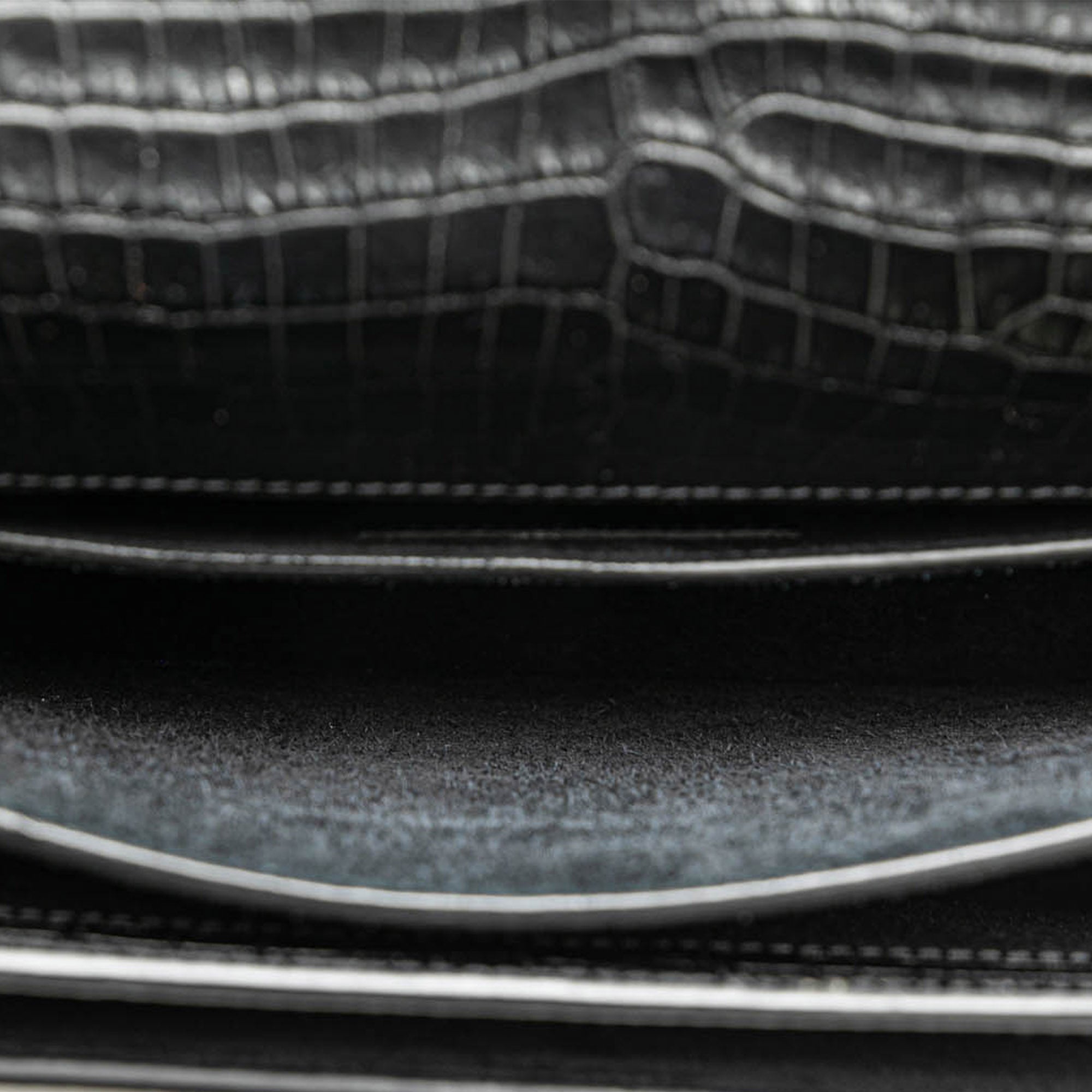 Medium Croc Embossed Leather Sunset Crossbody