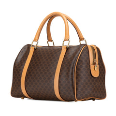 Macadam Coated Canvas Boston Bag