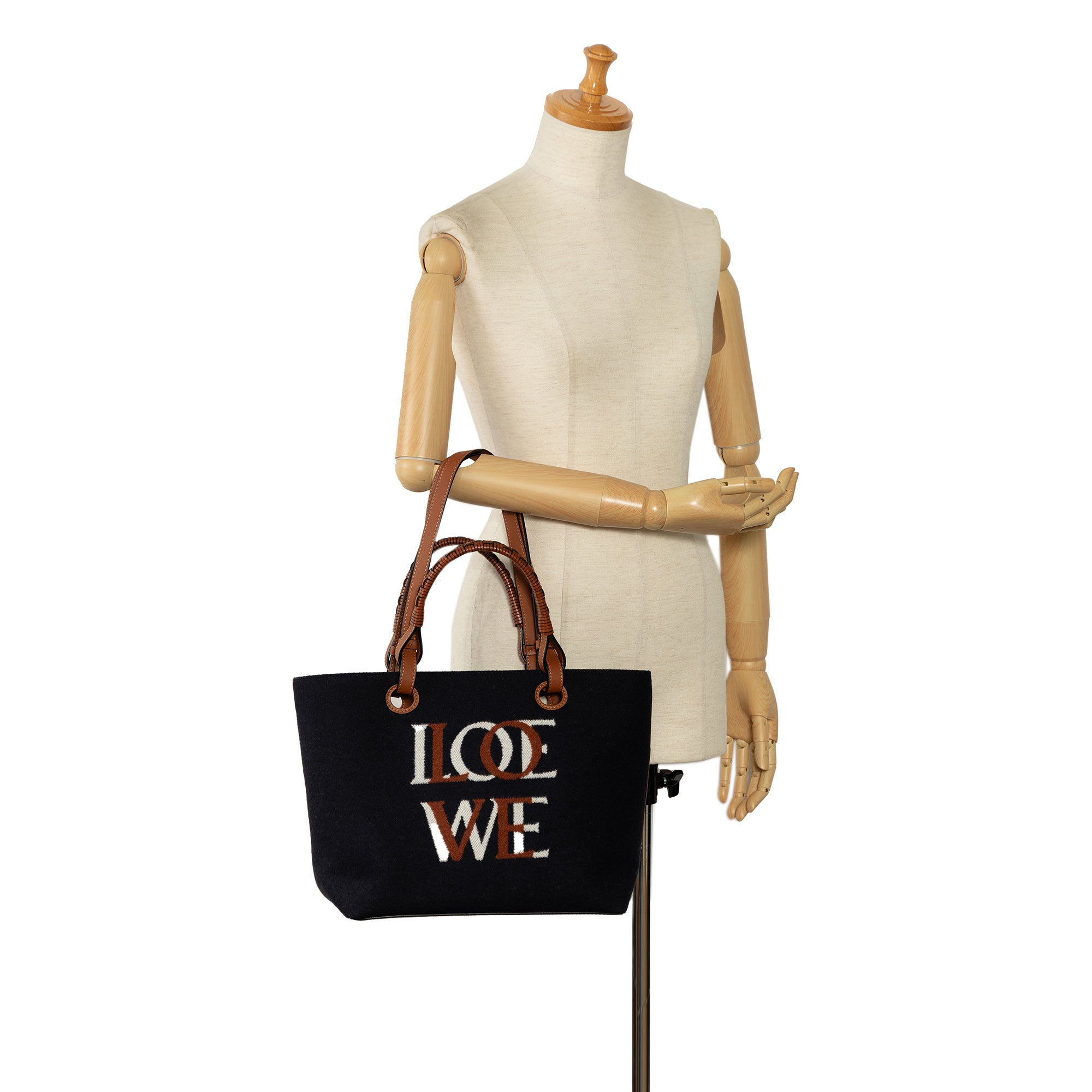 Small Love Anagram Wool Tote_7