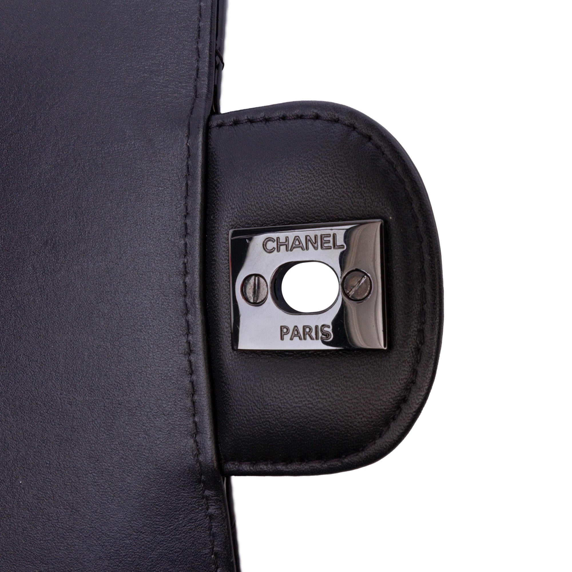 Mini Square Classic Patent So Black Single Flap