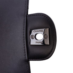 Mini Square Classic Patent So Black Single Flap
