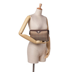 Vintage Check Canvas Clutch