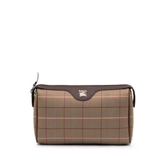 Vintage Check Canvas Clutch