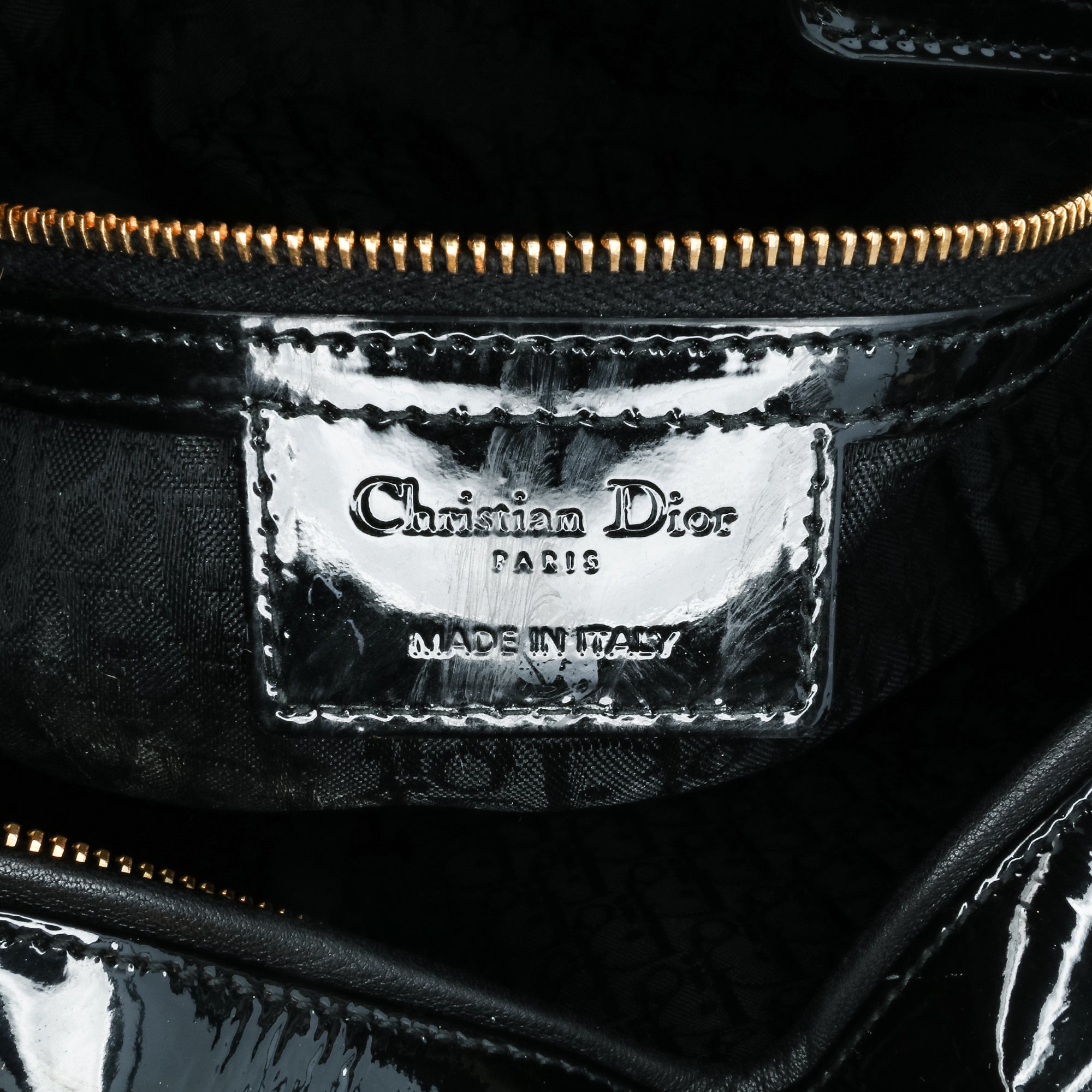 Large Patent Cannage Lady Dior