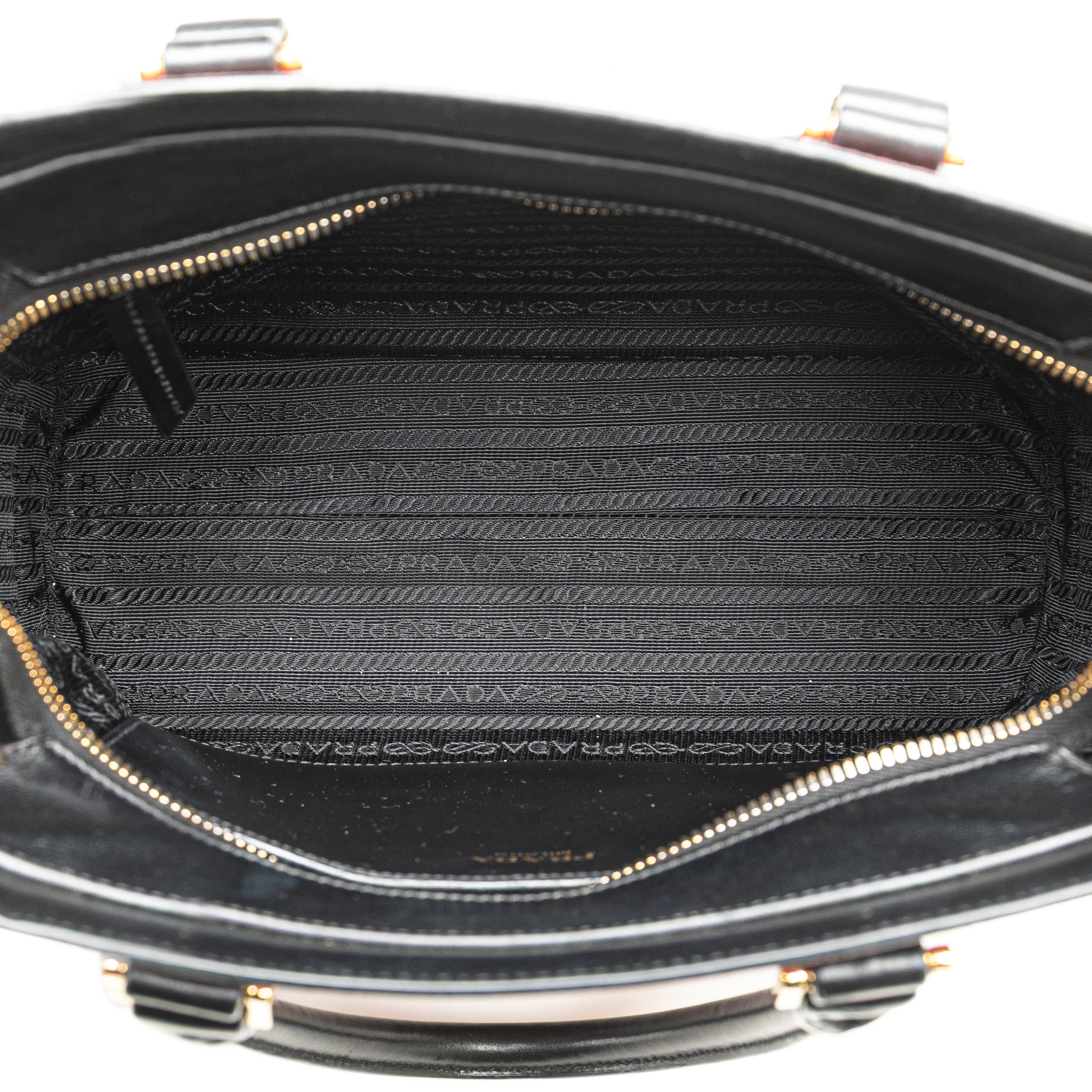 Bicolor Soft Calf Trimmed Saffiano Satchel