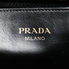 Bicolor Soft Calf Trimmed Saffiano Satchel
