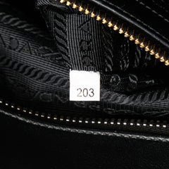 Bicolor Soft Calf Trimmed Saffiano Satchel