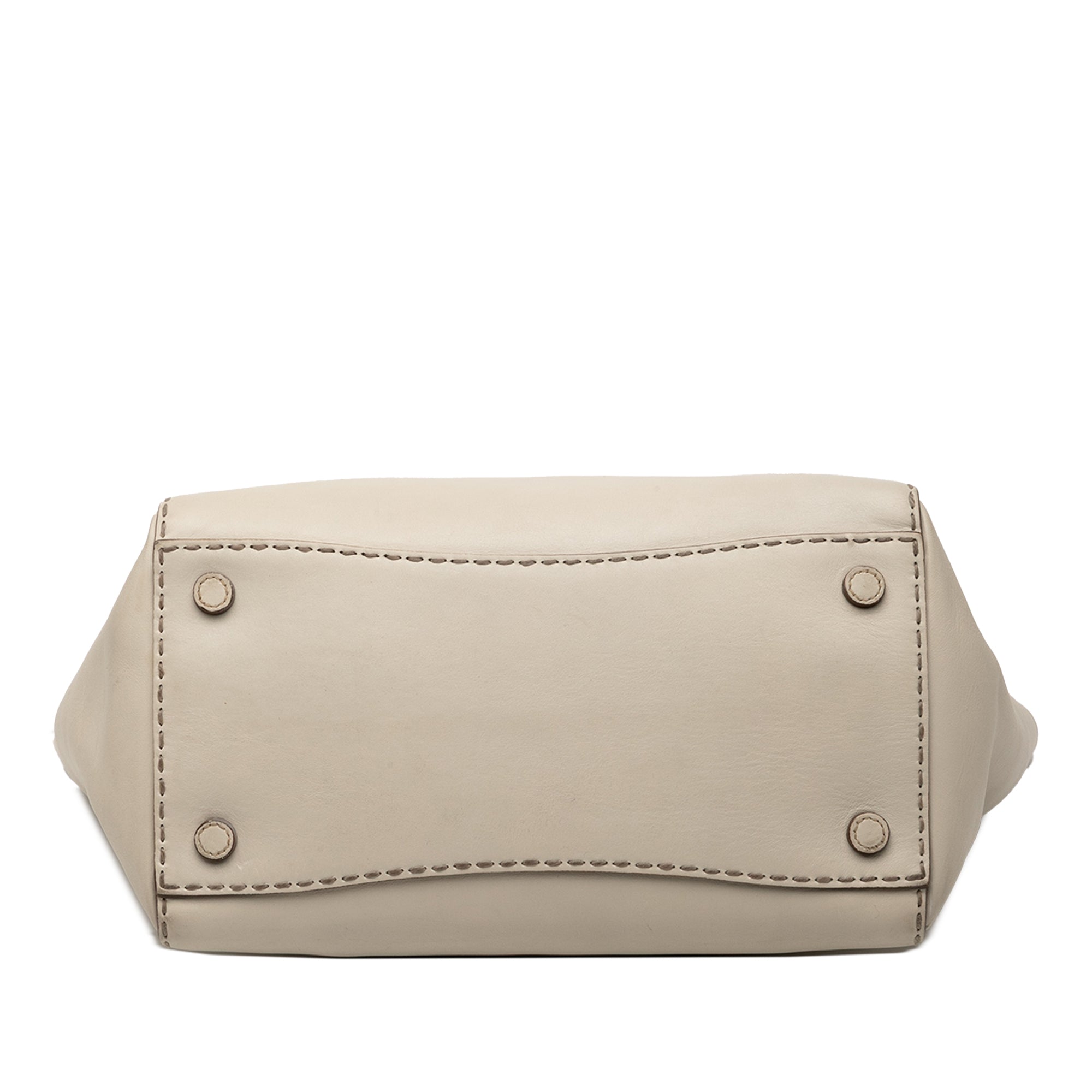 City Calf Stitched Twin Pocket Satchel