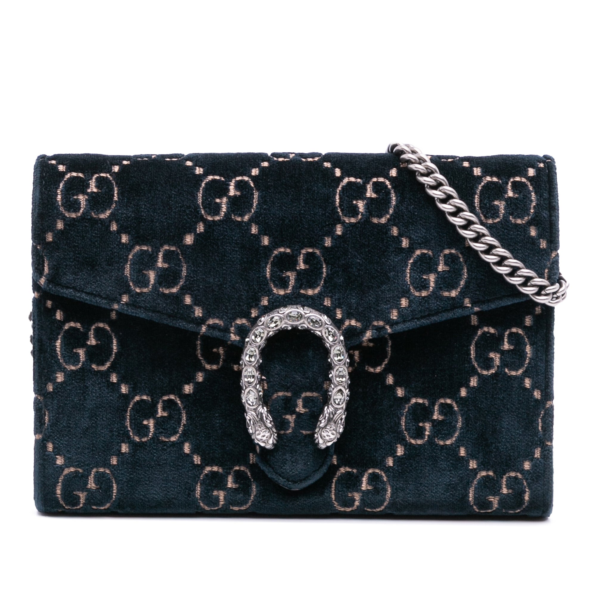 GG Velvet Dionysus Wallet on Chain