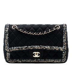 Medium Classic Denim Braided Single Flap