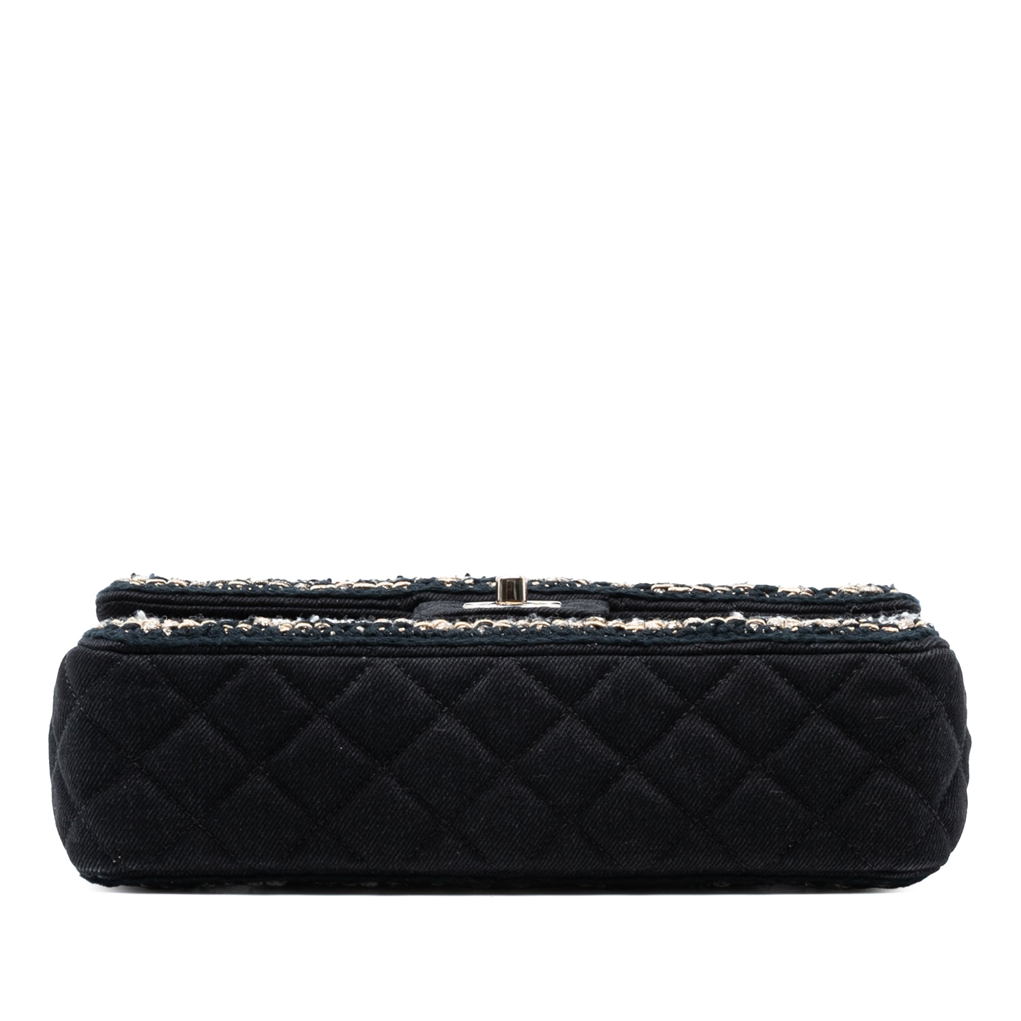 Medium Classic Denim Braided Single Flap