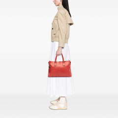 Leather Bamboo Tassel Satchel