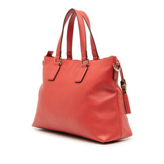 Leather Bamboo Tassel Satchel