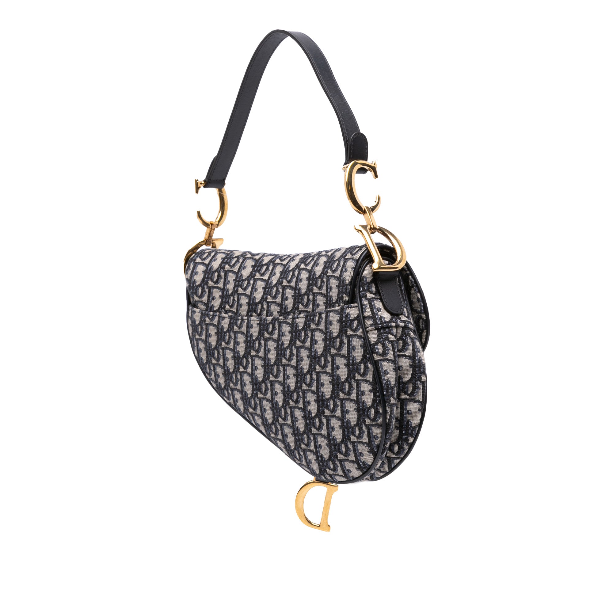 Oblique Canvas Saddle Bag