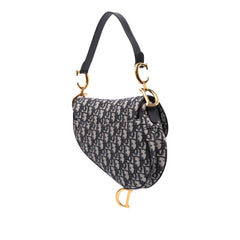 Oblique Canvas Saddle Bag