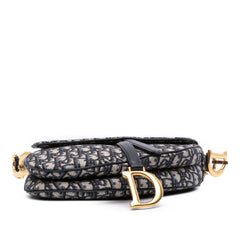 Oblique Canvas Saddle Bag