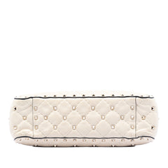 Medium Lambskin Rockstud Spike Satchel