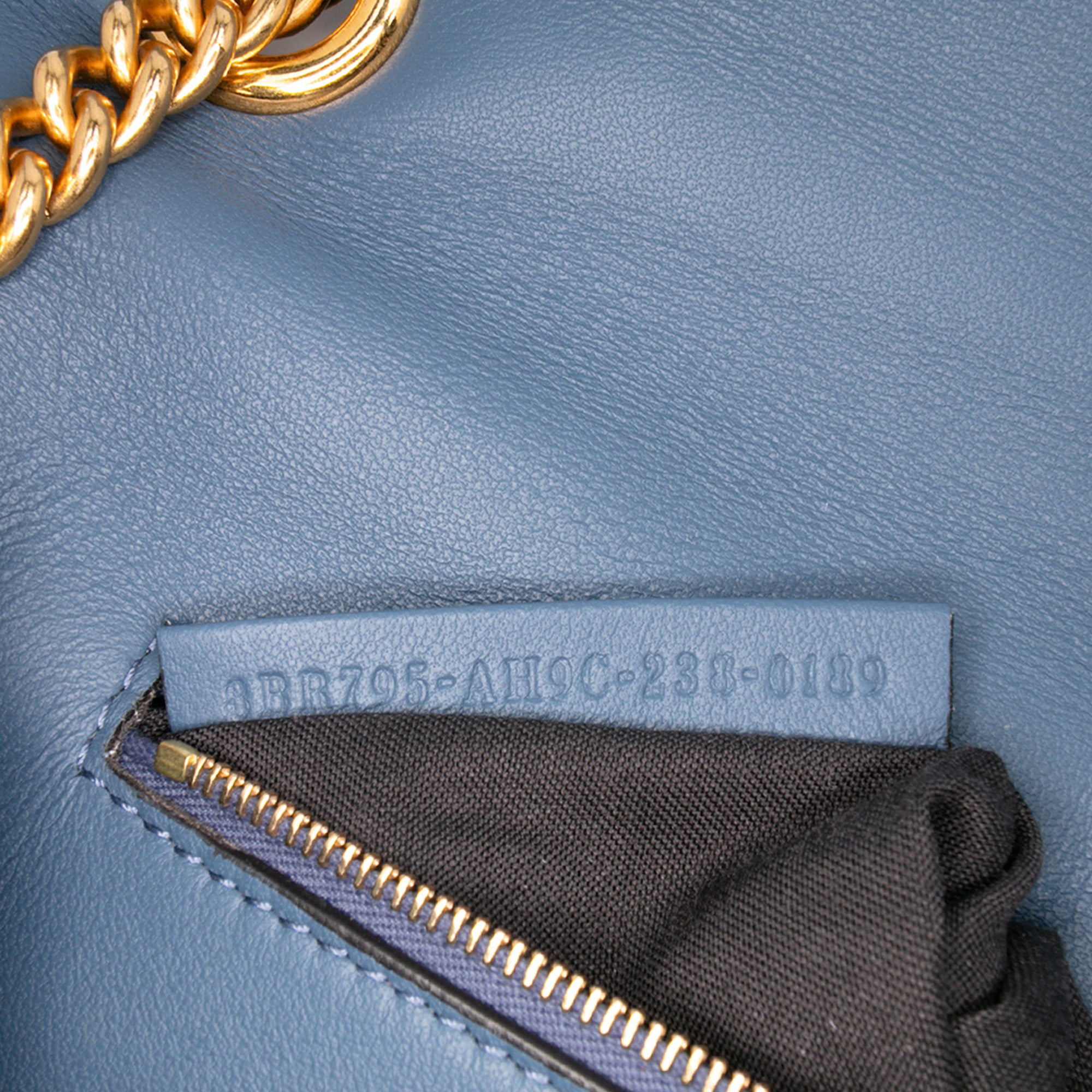 Large Zucca Embossed Leather Baguette Shoulder Bag