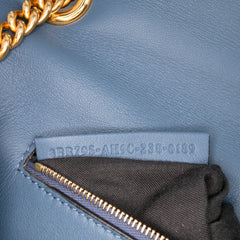 Large Zucca Embossed Leather Baguette Shoulder Bag