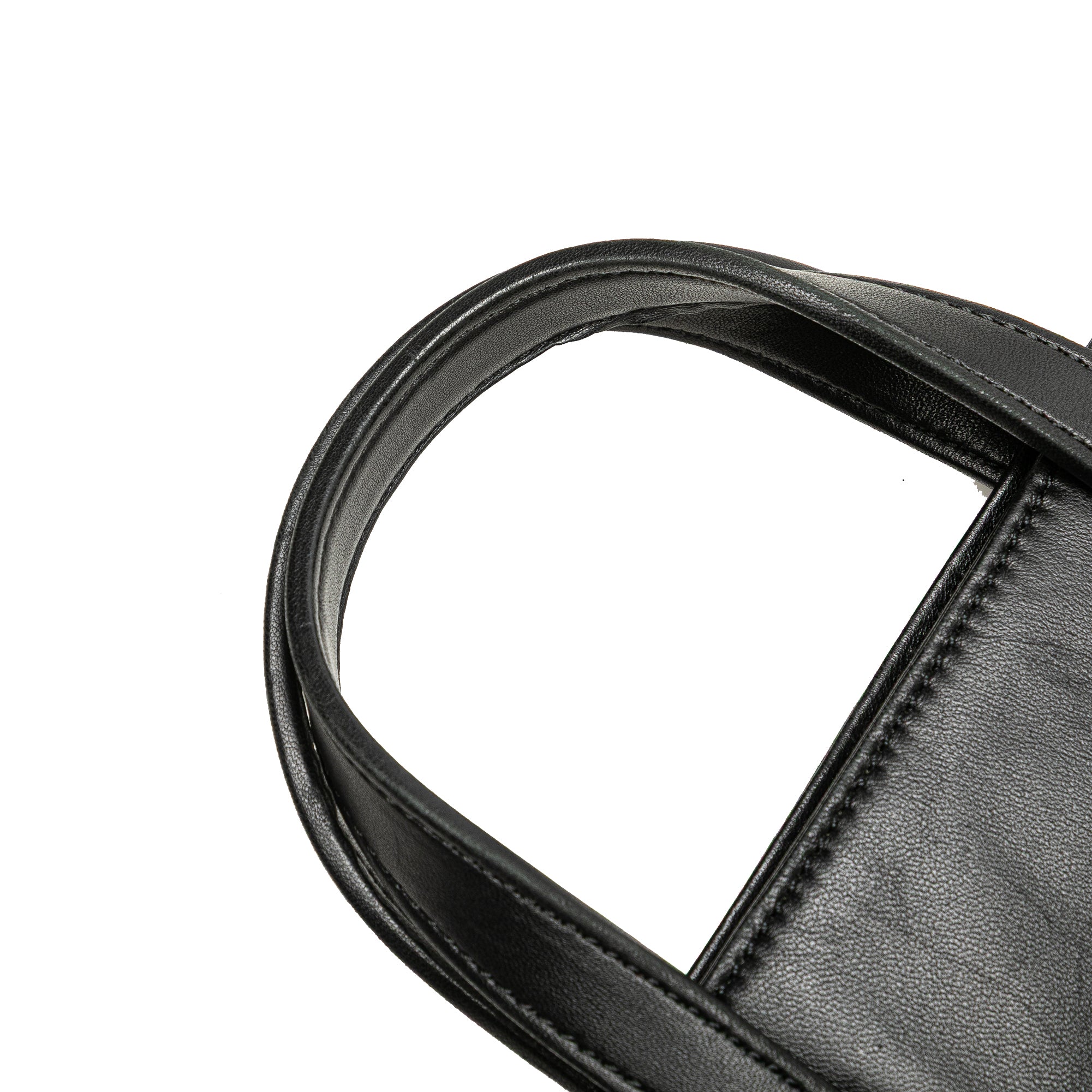 Leather Anagram Flat Tote