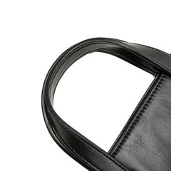 Leather Anagram Flat Tote