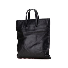 Leather Anagram Flat Tote