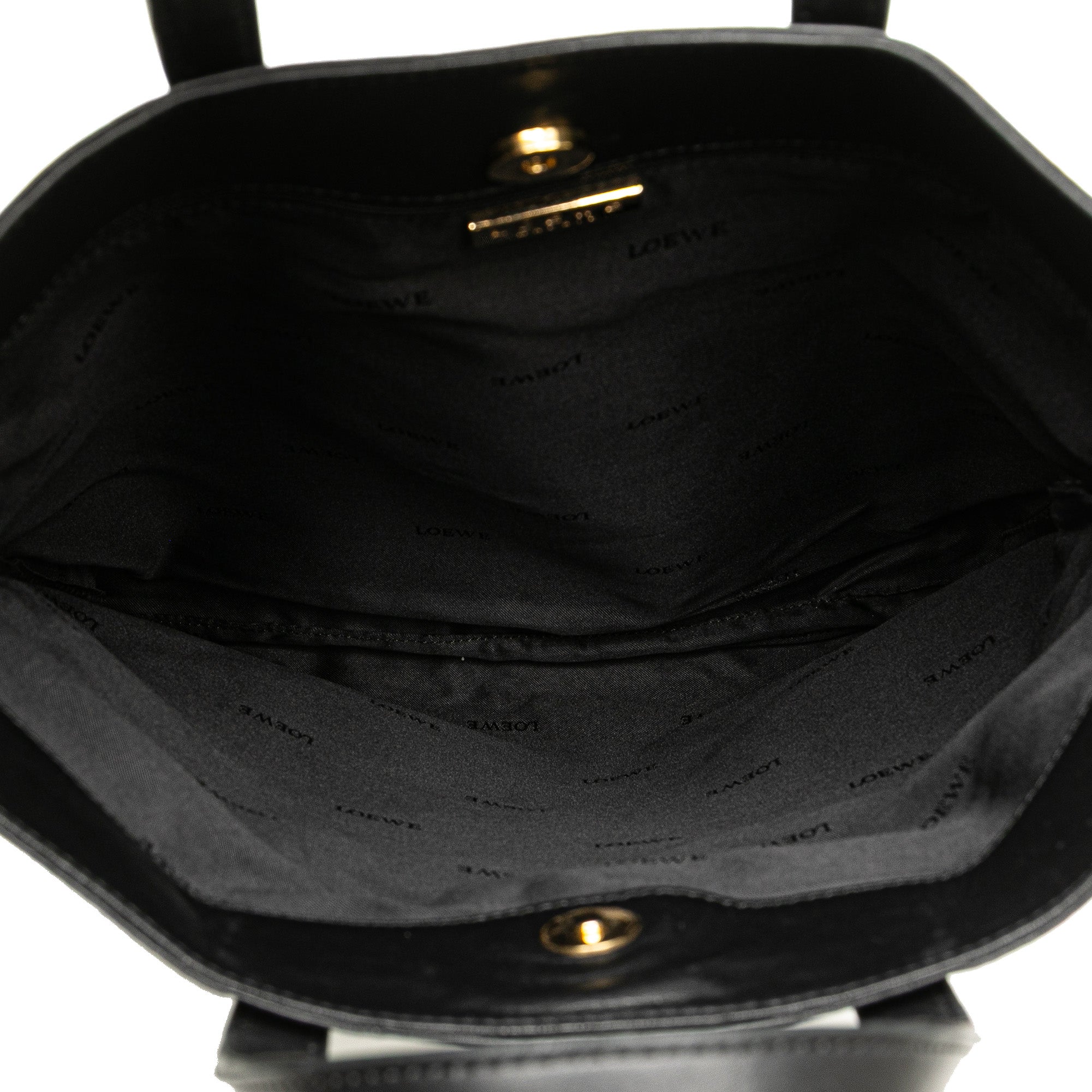 Leather Anagram Flat Tote