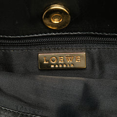 Leather Anagram Flat Tote