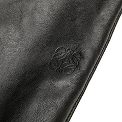 Leather Anagram Flat Tote