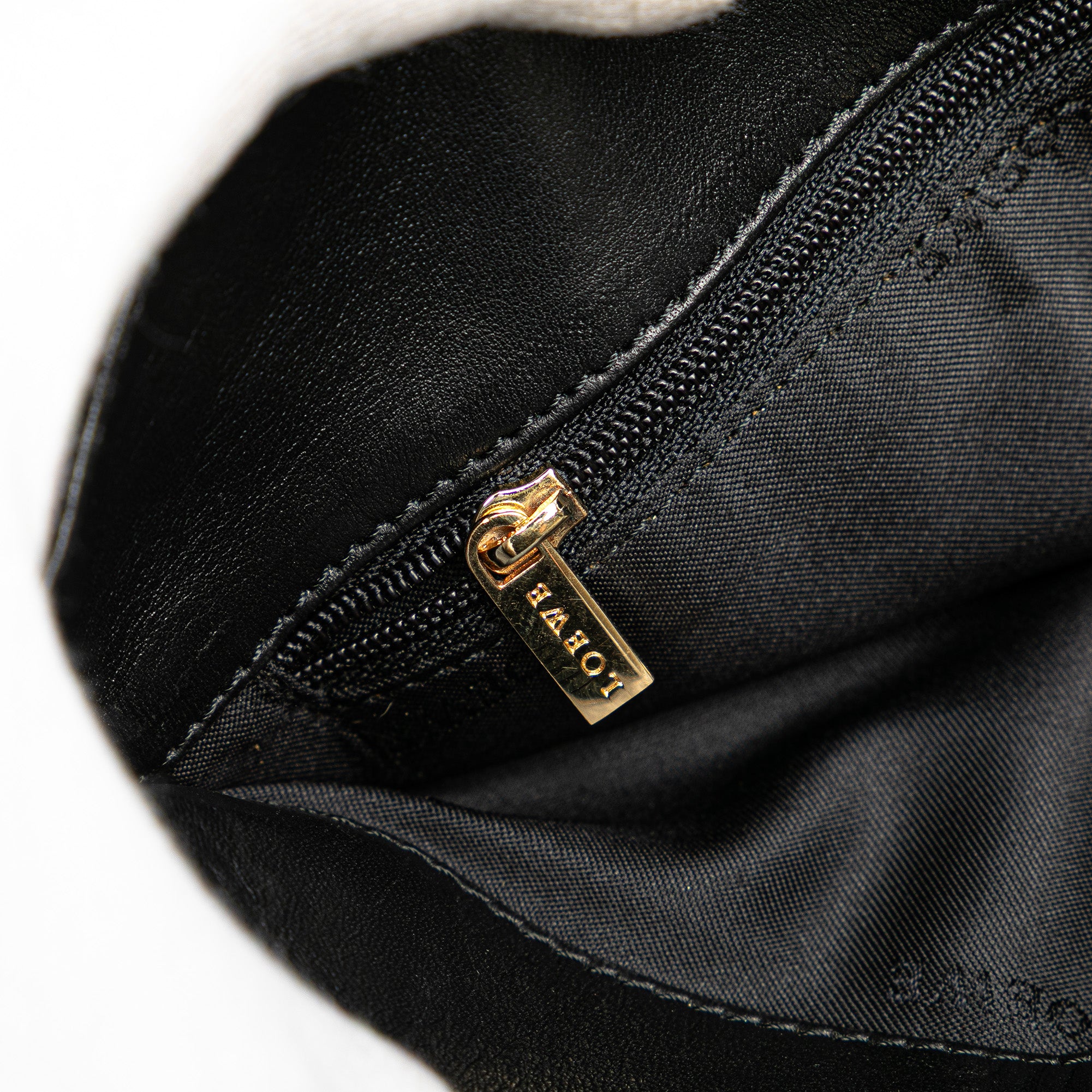 Leather Anagram Flat Tote