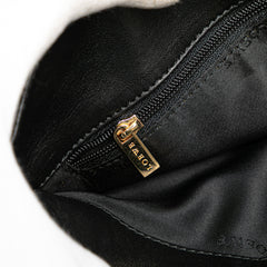 Leather Anagram Flat Tote