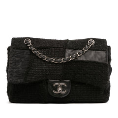 Jumbo Patchwork Tweed Flap