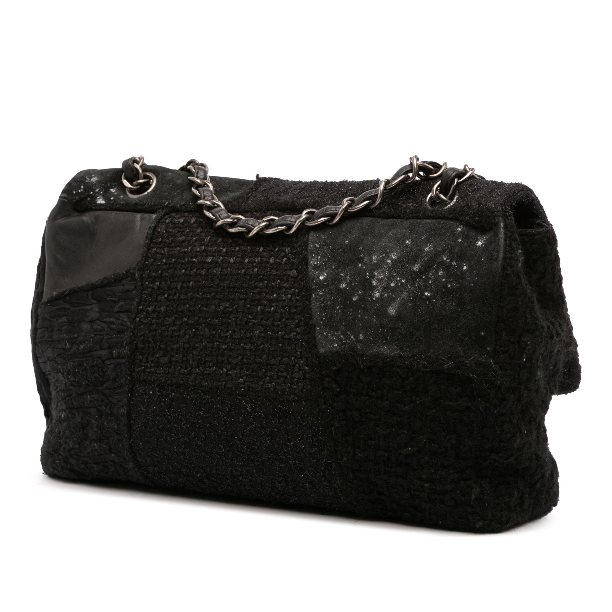 Jumbo Patchwork Tweed Flap