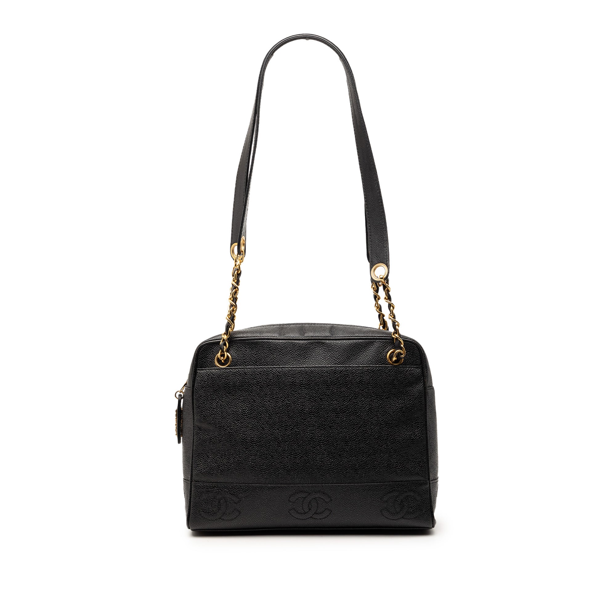 Triple CC Caviar Zip Tote