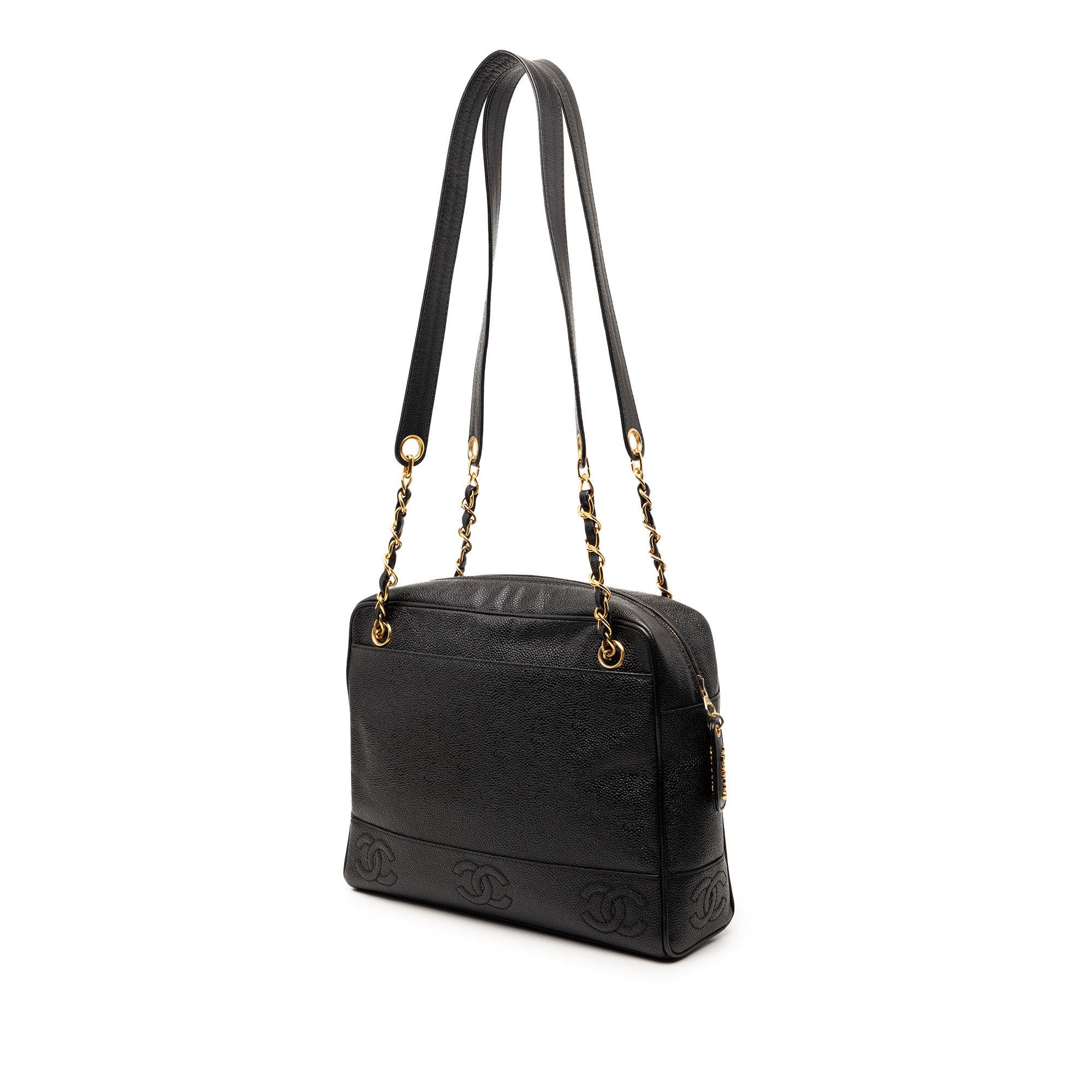 Triple CC Caviar Zip Tote