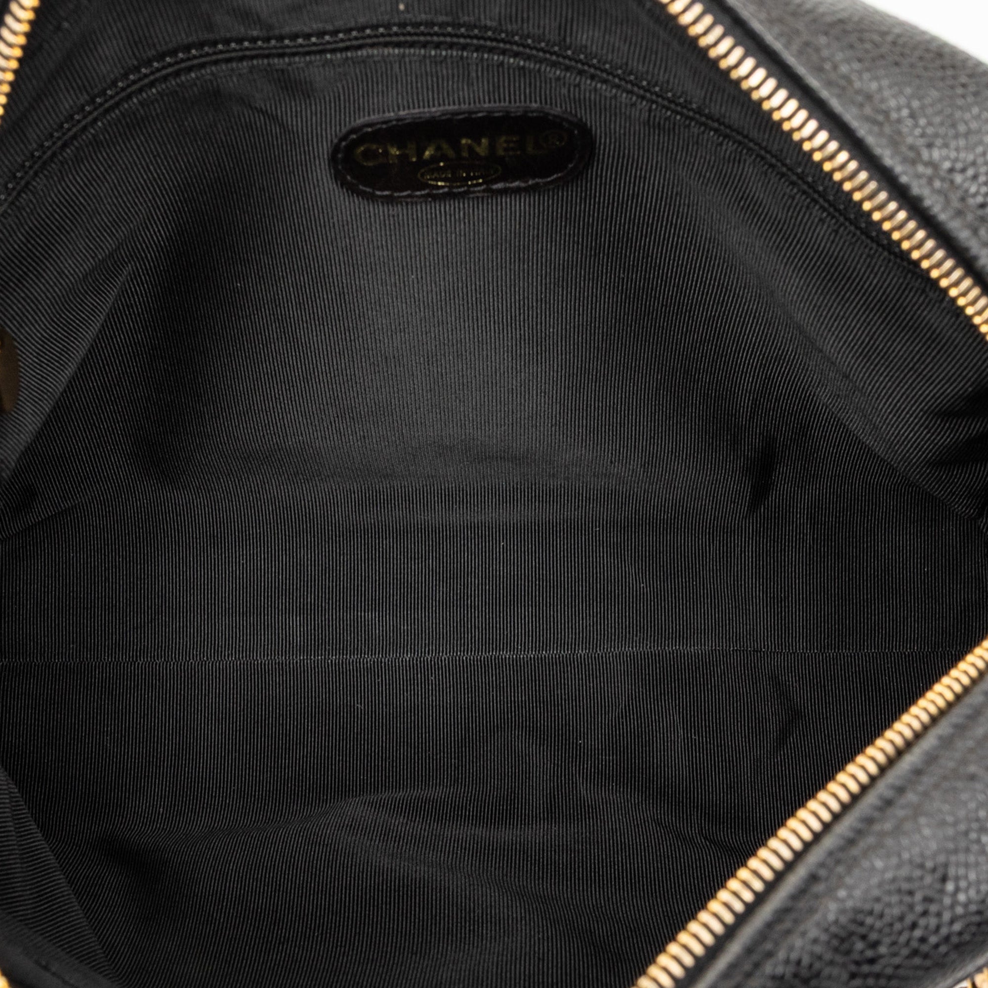 Triple CC Caviar Zip Tote