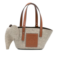 Small Felt Elephant Basket Tote