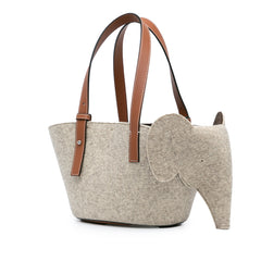 Small Felt Elephant Basket Tote