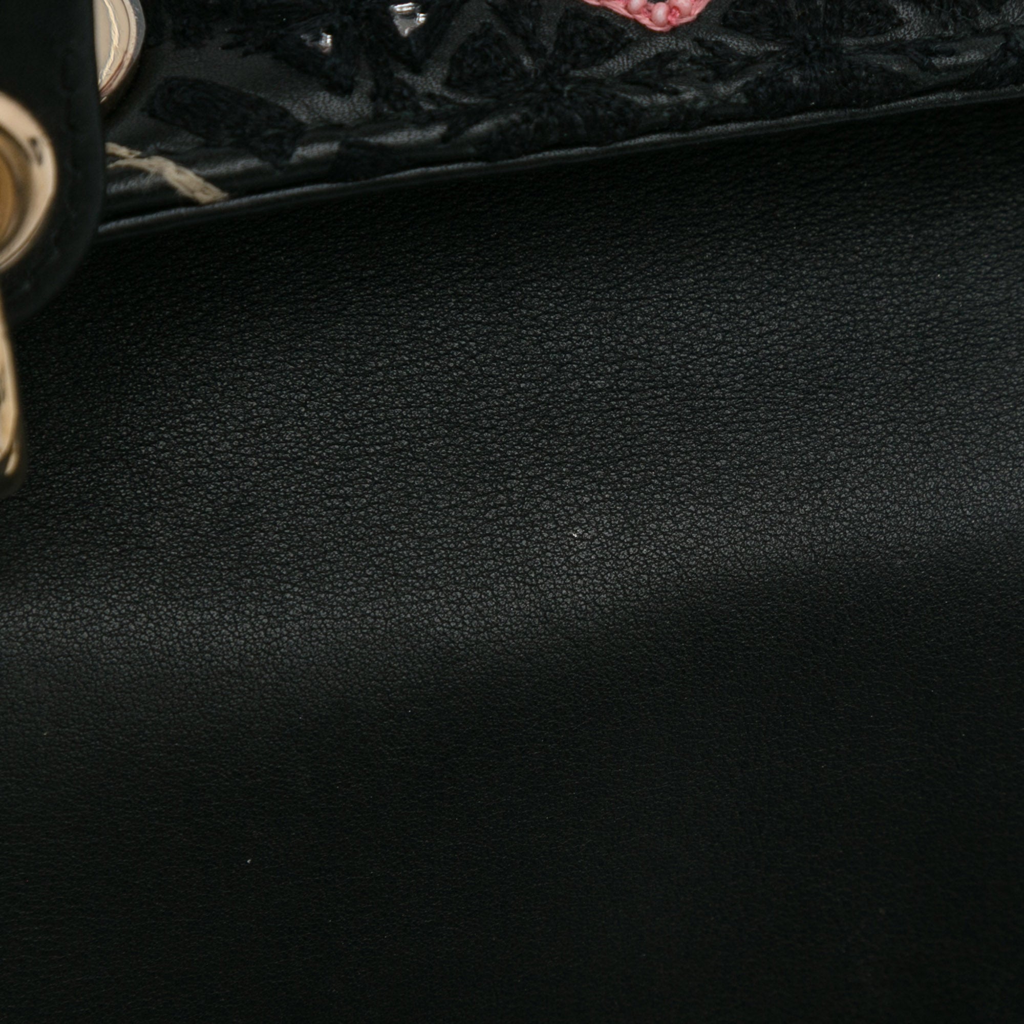 Mini Calfskin Embroidered Lady Dior