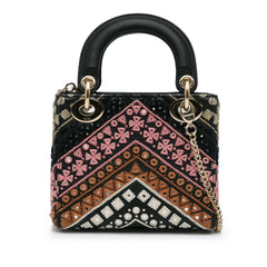 Mini Calfskin Embroidered Lady Dior