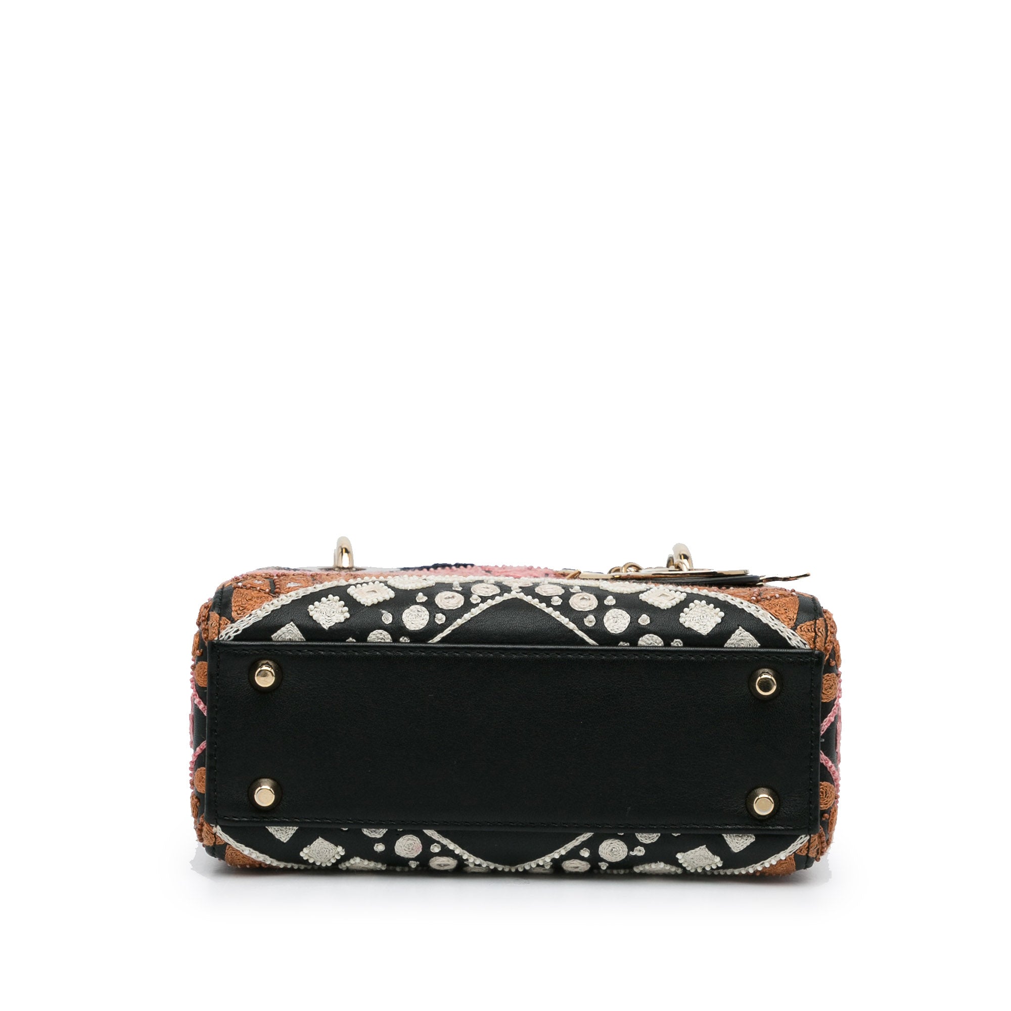 Mini Embroidered Calfskin Lady Dior