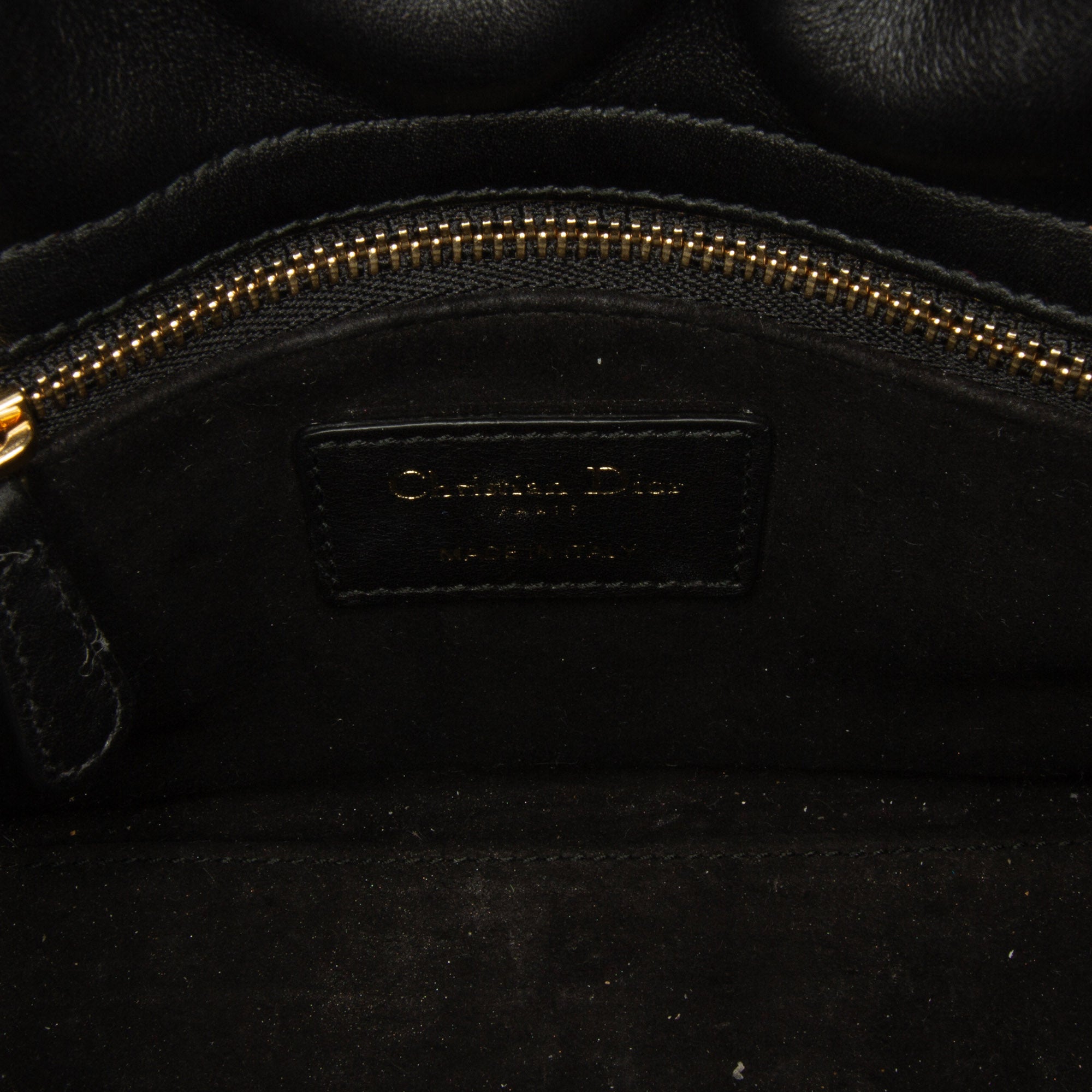 Mini Calfskin Embroidered Lady Dior