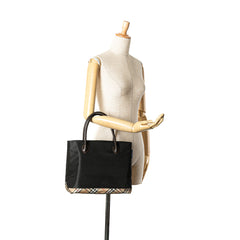 Nova Check Trimmed Nylon Tote
