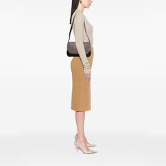 C Macadam Canvas Shoulder Bag