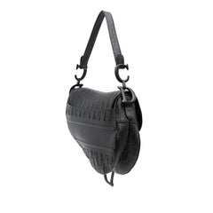 Oblique Embossed Calfskin Saddle Bag
