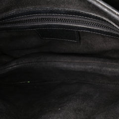 Oblique Embossed Calfskin Saddle Bag