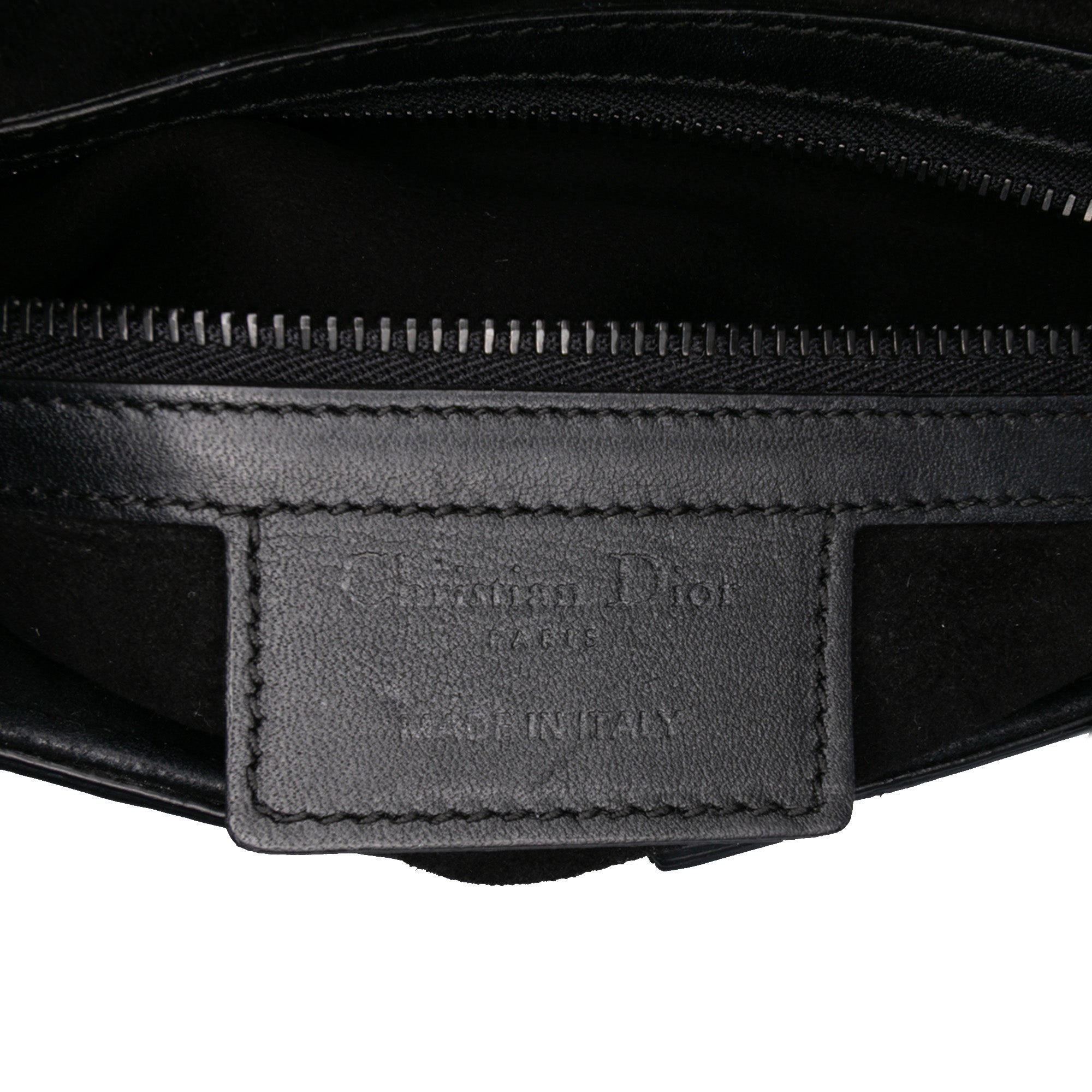 Oblique Embossed Calfskin Saddle Bag