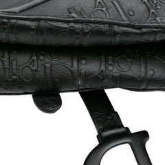Oblique Embossed Calfskin Saddle Bag