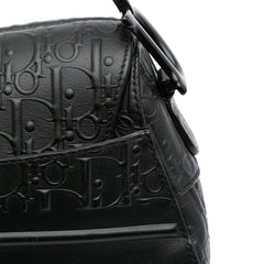 Oblique Embossed Calfskin Saddle Bag